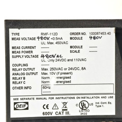 DEIF RMF-112D FREQUENCY RELAY 100087453.40