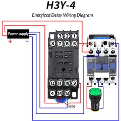 H3Y-2/-4 AC220V DC24V DC12V Power On Timer Time Delay Relay Socket Base 1s~60Min