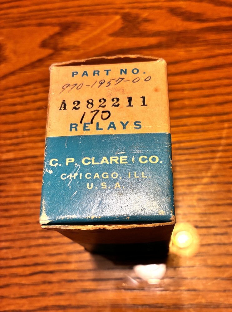 Vintage C.P. Clare relay A282211 170 NOS Original Box Chicago Silent Key Sku#1