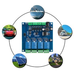 Modbus RTU 4-Way Relay Module 7-24V Relay Module Switches RS485/TTL Input9844-