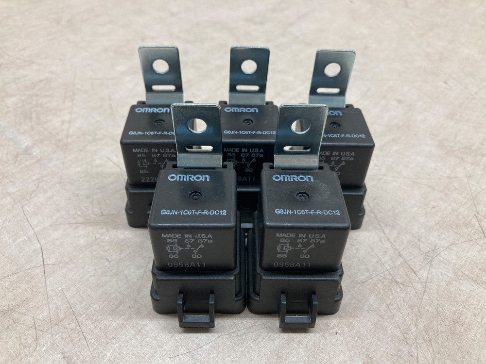 Lot Of 5 Omron G8JN-1C6T-F-R-DC112 12VDC Relay SPDT Automotive 24A
