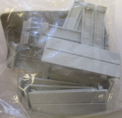 ABB CAT NO: BP-1P 1P MCB FILLER GREY BLANKING PLATES 10PER BAG LOTS OF 5 BAGS