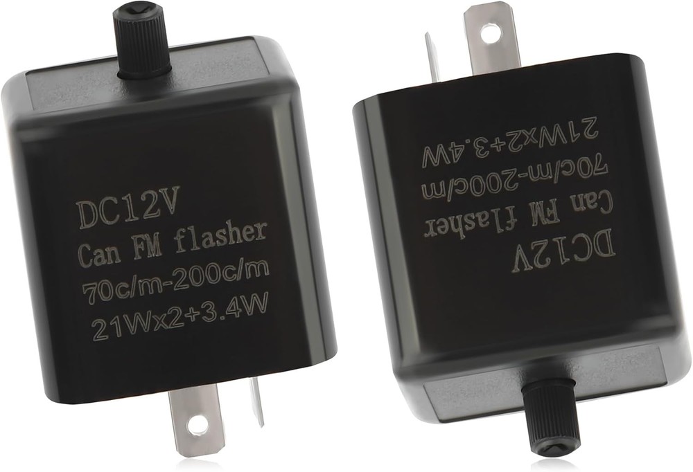 2PCS 12V LED Flasher Relay 2 Pin,Adjustable Turn Signal Relay for Repairing