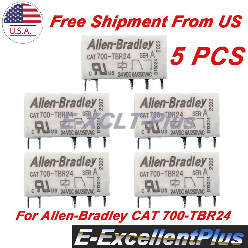 5 Power Relay for Allen-Bradley CAT 700-TBR24 Power Relay 6A 250VAC 24VDC 5-Pins
