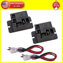 2PCS Power Relay AC120V Coil 20A SPDT(1NO 1NC) 120 VAC with Flange Mounting and.