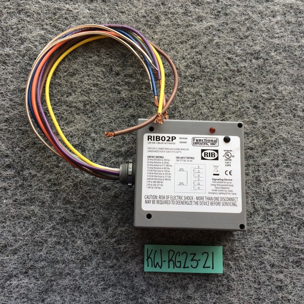 RIB02P NOS Functional Devices RIB02P Power Relay 20A USA MADE