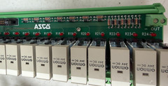 👀ASCO 24 CHANNEL RELAY MODULE 5600597 W/ 24 OMRON 24 VDC RELAYS G2R-1-S(S)