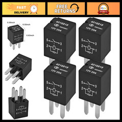 12VDC 20A 4-Pin Automotive Relay (Pack of 4) – Direct OEM Replacement for Polari