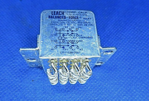 LEACH K-D2A-072 BALANCED FORCE MAGNETIC LATCH RELAY 4 PDT, 10A, 28VDC, 4500HM