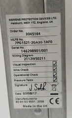 SIEMENS TR212, 7PG1521-2GA30-1AF0 TRIPPING RELAY