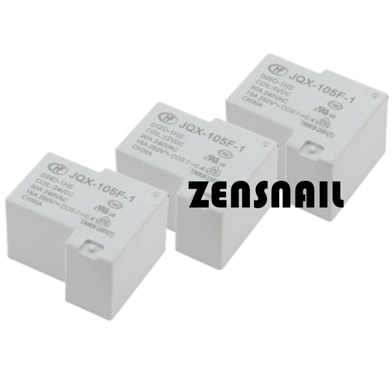 10PCS JQX-105F-1-005D-1HS HF105F-1-005D-1HS Relay 30A 4PIN NEW