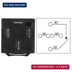 2 Pack JD1912 Car Relay, 12V 40A, 4 Pins SPST, Automotive Switches and Starters,