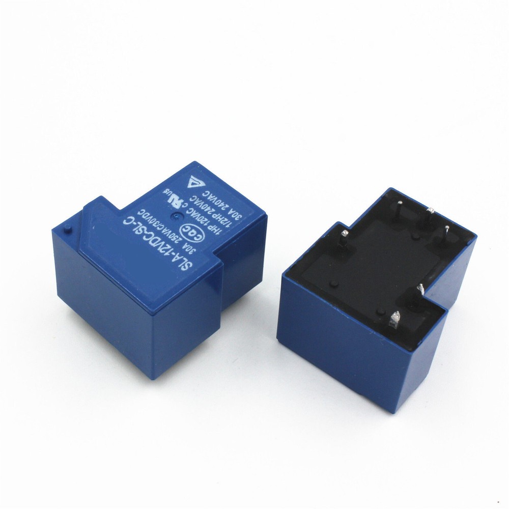 US Stock 2pcs T90 Coil Relay 12VDC 30A 250VAC 30VDC 6 pin 1NO 1NC SLA-12VDC-SL-C
