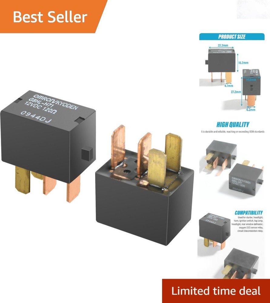 2 Pack AC Relay Starter Relay 12V 30A 4 Pins G8HL-H71 for Car AC Fan