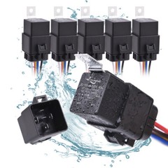 40/30 Amp Waterproof Relay Harness Set – 12V 5-PIN SPDT Automotive Relay 5 pack