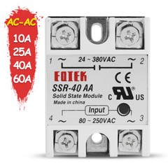 AC-AC Single Phase Solid State Relay SSR-10AA SSR-25AA SSR-40AA SSR-60AA 10A 40A
