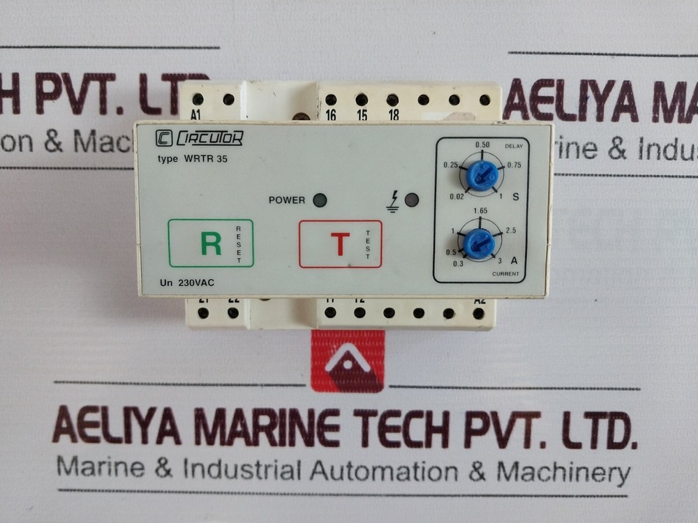 Circutor WRTR 35 Din Rail Earth Leakage Monitoring Relay 230VAC