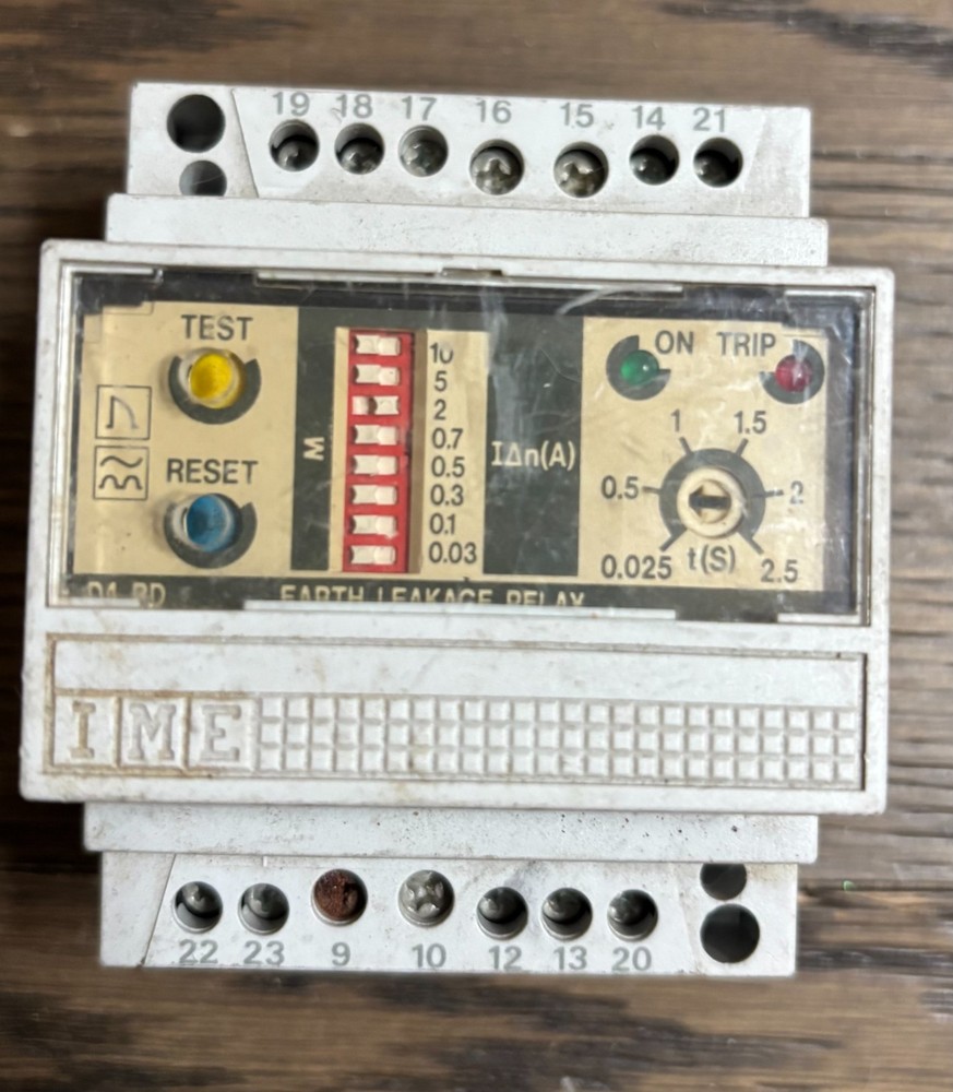 IME Earth Leakage Relay Ground Fault 110–240V AC Adjustable Untested