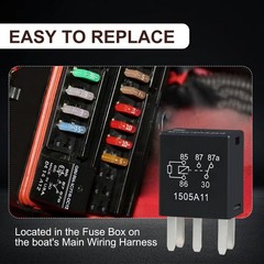 Set of 4 5Pins Multi-Purpose Relay for 2008+ Sea-Doo GTI GTR GTS GTX RXP RXT