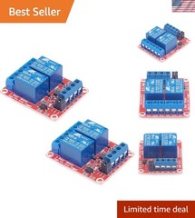 Automated 2-Pack 24V Relay Module with Isolated Optocoupler Trigger Design