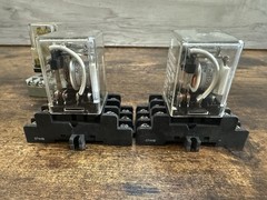 Lot of 3 Industrial Relays GE CR420HPA022J Square D Series D w Bases