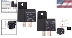 Vehicle Relay 12V 40A SPST 4 Pin High Current Durable Electrical Component Set 2