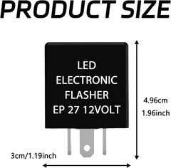 Durable Waterproof LED Flasher Relay – 5 Pin EP27 Turn Signal Solution for Cars