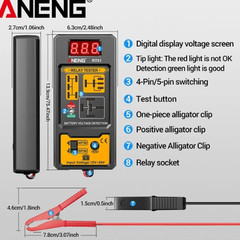 Digital Relay Tester 12V 24V 4 Pin 5 Pin Automotive Car Battery Voltage Checker