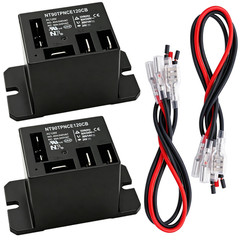 2PCS Power Relay AC120V Coil, 30A SPDT(1NO 1NC) with Flange Mounting and 10 Quic
