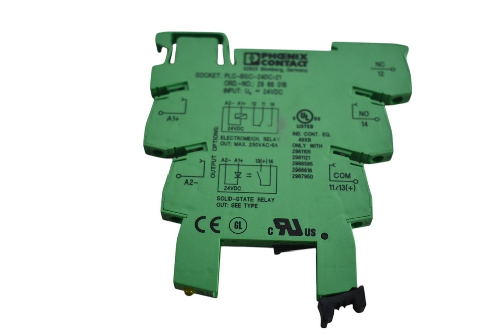 NEW Phoenix Contact 2966016 Relay Socket, PLC Terminal Block, Screw Connect, 24