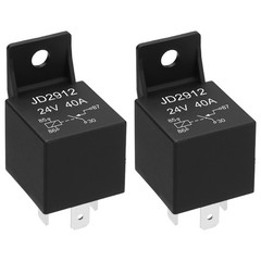 Weasch 2 Pack JD2912 Car Relay, 24V 40A, 4 Pins SPST, Automotive Switches and…