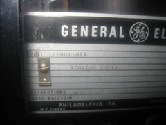 GE 12PBG11D1A Differential Relay 120/240V Parts Bulletin GEK-1257 60 Cycle PBG