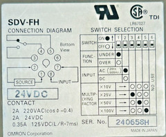 Omron SDV-FH2 Overvoltage/Undervoltage Monitoring Relay AC/DC FREE FAST SHIPPING