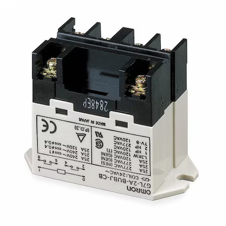 Omron G7l-2A-Bubj-Cb-Dc24 Top Flange, Enclosed Power Relay, Square, 30 A, 6