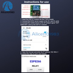 ESP8266 ESP-01/01S DC 5V 1 Channel WIFI Relay Module with Separate Backplane