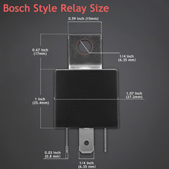 2 Pack 12V 40/30 Amp Car Relay DC 5 Pin SPDT and Harness – Heavy Duty 12 AWG Cop