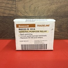 Honeywell Tradeline R8222 D 1014 DPDT Relay Coil 24V 50/60 Hz 120/277/480 90-340