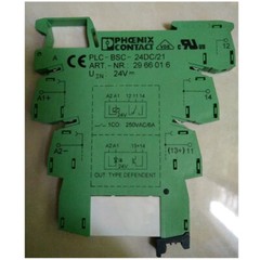5PCS PHOENIX No.2961121 24VDC Power Relay with NO.2966016 PLC-BSC-24DC-21 Socket