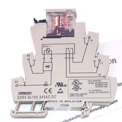 x2 Omron 24VAC/DC Coil SPDT 1NO+1NC Slim I/O Relay G2RV-1-S w/ Base G2RV-SL700