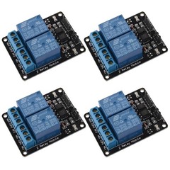 4 Pack 2 Channel 5V Relay Module, Relay Module 5V, 2 Channel Relay Module with O…