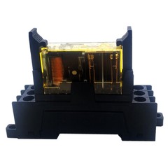 2Pcs RF1V-3A1BL-D24 24VDC Relay with SF1V-4-07L 6A 277VAC Relay Scoket
