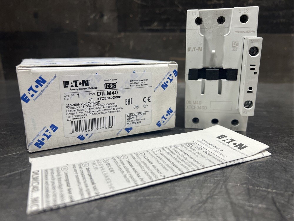 MOELLER. EATON. CONTACTOR DILM40 220/240. XTCCE040D00B Nos Surplus