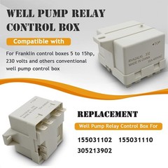 Well Pump Relay Control Box for Franklin Control Boxes 5 to 15hp, 230 Volts a…