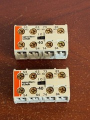(2) Sprecher Schuh CS4-P 1NC & 1NO 10A 500V Auxiliary Contact Lot of 2 New