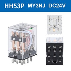 US Stock 2Pcs TPDT MY3NJ MY3N-J HH53PL JZX-22F 24V DC Coil Power Relay 5A CE UL