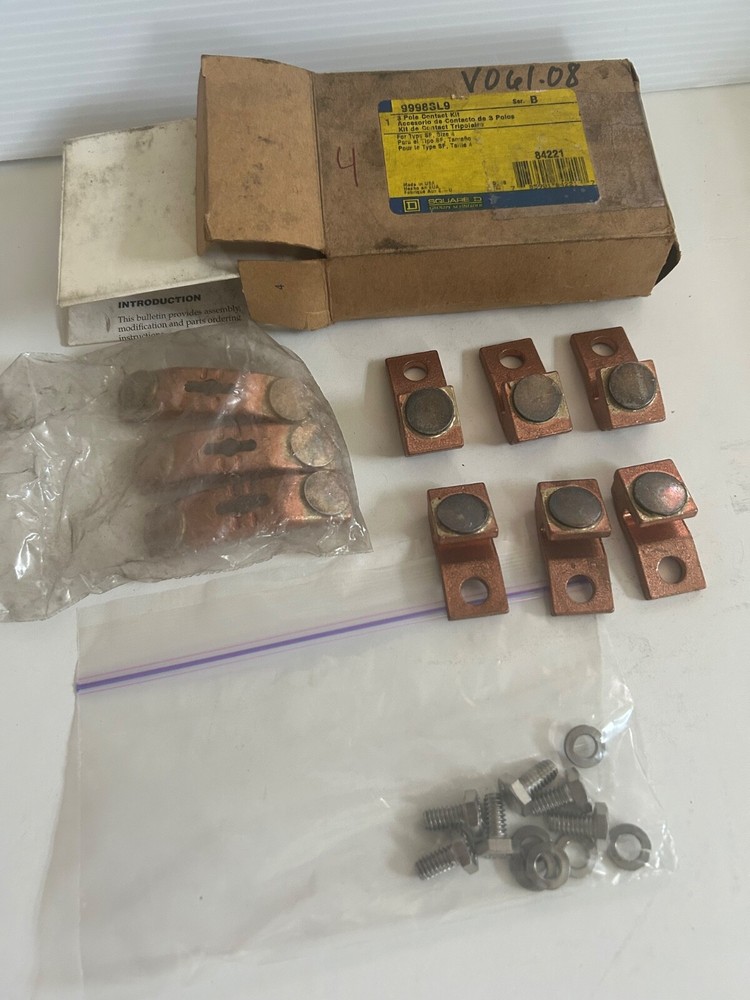 NEW Square D 9998SL9 Size 4 Contact Kit 3 Pole 9998 SL9 84221 OPEN BOX