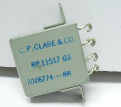 RP11517G3 C.P. CLARE RELAY 540 OHMS/ 2A/ 28 VDC/ 115 VAC/ 8 WIRE HOOK NOS