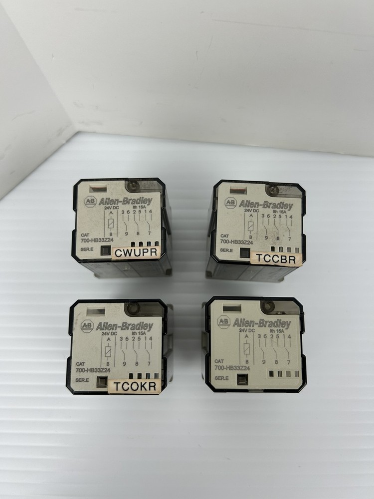 Allen-Bradley 700-HB33Z24 Relay Series E 24VDC 15A 2HP – Lot of 4