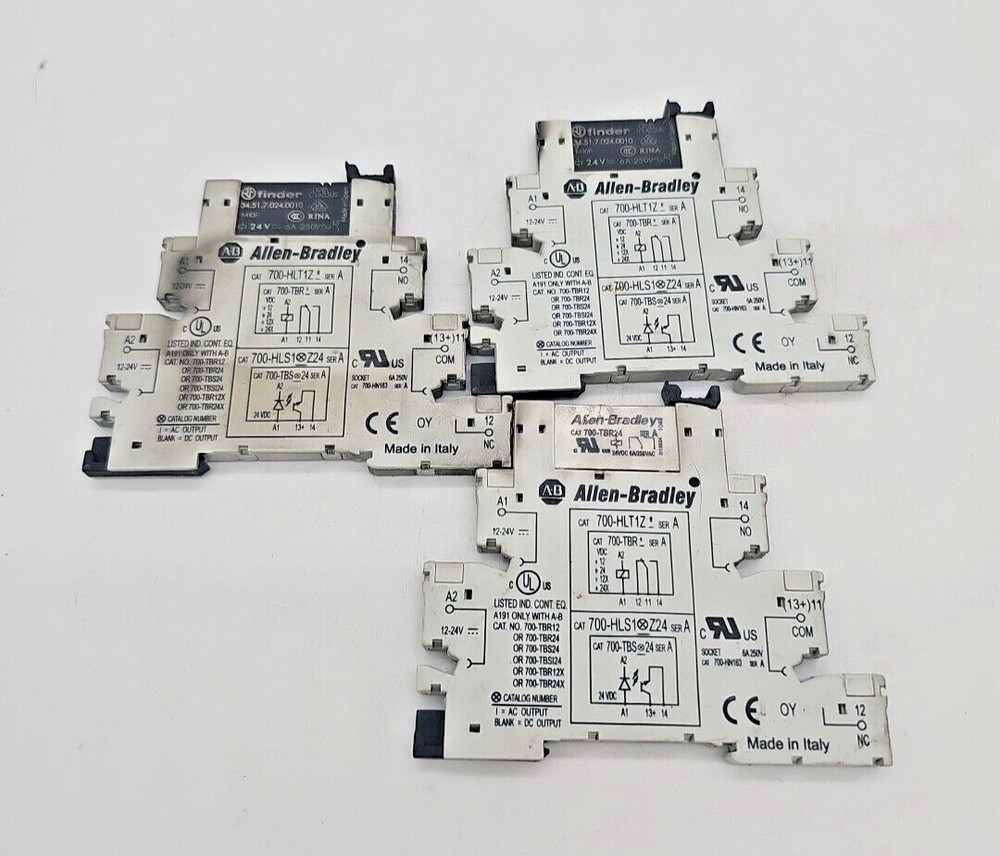 ALLEN BRADLEY 700-HLT1Z SER A TERMINAL BLOCK LOT OF 3