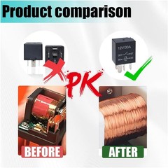 4PCS 4 Pin Relays, 12V 30A Automotive Starter Relay Multi-Purpose Heavy Duty …